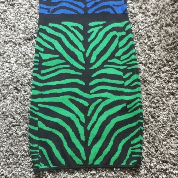 Azim blue and Green Bodycon Dress sz Small - Picture 4 of 5